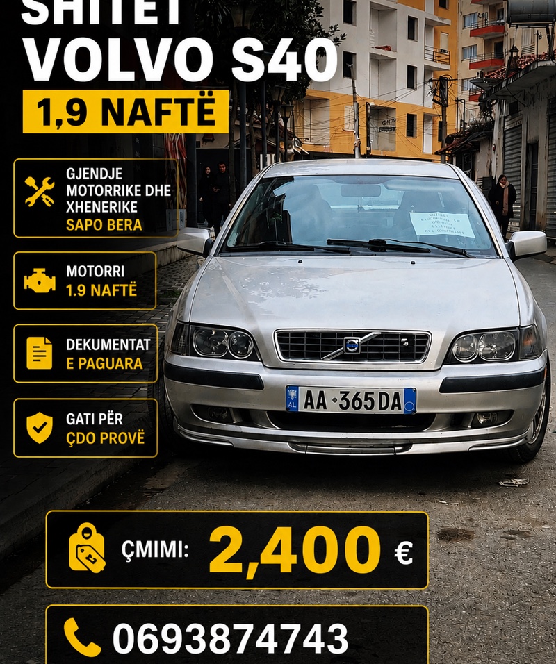 Volvo Volvo s40 2.0 nafte manual makina eshte ne gjendje shum te mire estetike xhenerike mekanike kondicioner funksional e gatshme per cdo lloj prove nr 0693874743